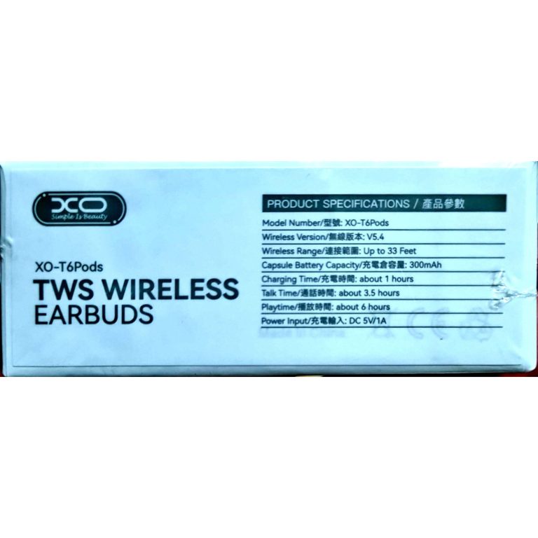 XO T6 pods Tws Wireless