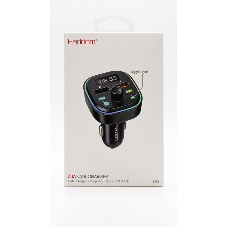 شاحن سيارة لاسلكي إيرلدوم USB Mp3 محول FM أسود هو جهاز الشحن المثالي لسيارتك مع هذا الشاحن هتقدر تشحن موبايلك بسرعة وأنت في الطريق بفضل خاصية الشحن اللاسلكي كمان مع محول FM هتقدر ت