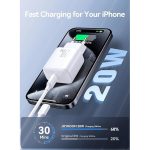 شاحن من جويروم بمنفذ USB-C متوافق مع آيفون 12 و13 و14، بمنفذ واحد، 20.0 واط، مع شحن سريع وحماية من التيار الزائد