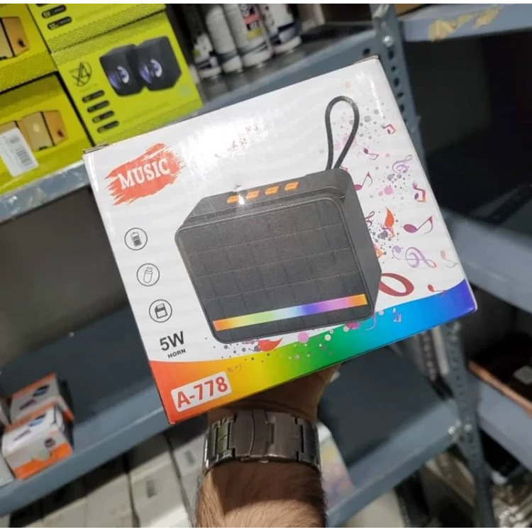 🔊 Music A-778 – سماعة بلوتوث لاسلكية بإضاءة LED