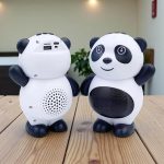 مكبر صوت بلوتوث لاسلكي محمول على شكل باندا طراز T305، بقدرة 5 وات، يدعم بطاقة تي اف / USB، شحن من النوع سي، مضخم صوت مضخم الصوت بجهير عميق وجودة صوت نقية