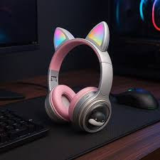 🎧 M31 Stereo Headphones – رمادي بإضاءة RGB